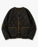 Men's Hyotan Quilted Padded Corduroy Jacket Front - Trendy Leather Jackets