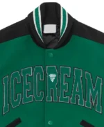 Men's Ice Cream Varsity Wool Jacket Collar