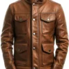 Men's Jacob Brown Leather Jacket