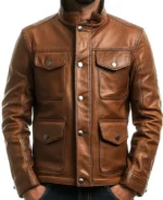 Men's Jacob Brown Leather Jacket