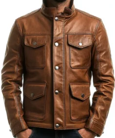 Men's Jacob Brown Leather Jacket