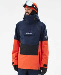Men'S Montec Doom Snowboard Jacket Orange And Navy