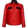 Men's Native Shirt Style Leather Jacket