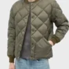 Men's Olive Quilted Puffer Jacket