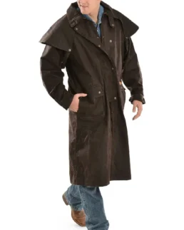 Men's Low Ride Canvas Duster Coat