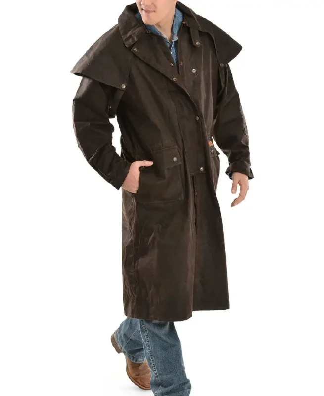 Men's Low Ride Canvas Duster Coat