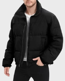 Men's Parachute Black Puffer Jacket