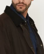 Men's Dark Brown Canvas Duster Coat