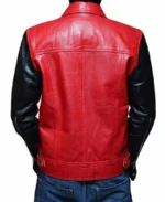 Men’s Red and Black Leather Jacket - Image 2