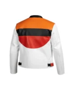 Men's Retro Colorblock Biker Leather Jacket Back- Trendy Leather Jackets
