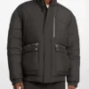 Men's Standup Grey Puffer Jacket