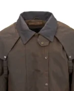 Men's Distressed Dark Brown Canvas Duster Coat