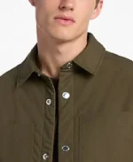 Men's Stretch Cotton Padded Bomber Jacket Collar