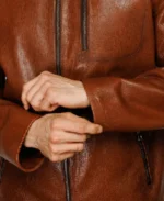 Men's The Blanchard Brown Leather Jacket Sleeves