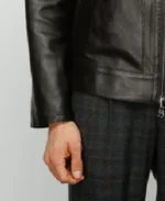 Men's The Del Rio Black Leather Jacket Sleeves