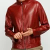 Men's The Del Rio Burgundy Leather Jacket