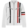 Men's White Biker Leather Jacket