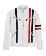 Men's White Biker Leather Jacket