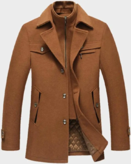 Men's Winter Lapel Style Wool Coat