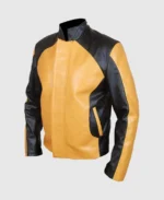 Men's Yellow & Black Leather Jacket