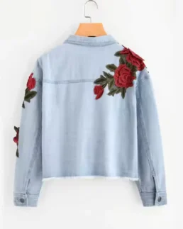 Shop The 3D Rose Embroidery Patch Denim Jacket