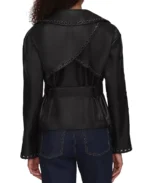 Shop The Bagatelle Women Black Cropped Leather Jacket