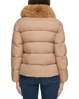 Shop The Costco Women's Removable Faux Fur Collar Puffer Jacket