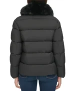 Shop The Costco Women's Removable Faux Fur Collar Puffer Jacket Black