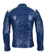 Shop The Men's Blue Biker Leather Jacket