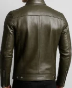 Shop The Men's James Olive Leather Jacket