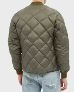 Shop The Men's Olive Quilted Puffer Jacket