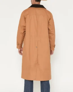 Men's Brown Canvas Duster Coat