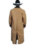 Men's Camel Long Canvas Duster Coat - Image 2