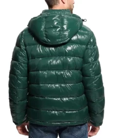 Shop The Men's Shiny Hooded Puffer Jacket - Trendy Leather Jackets