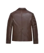 Shop The Men's Solid Brown Leather Jacket