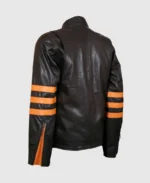 Shop The Men's Stripes Biker Leather Jacket