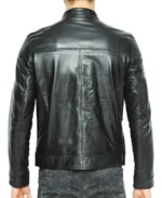 Shop The Men's White and Orange Striped Leather Jacket