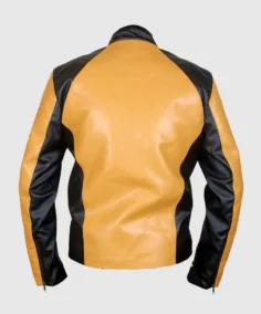 Shop The Men's Yellow & Black Leather Jacket