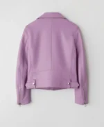 Shop The Women's Acne Purple Lapel Style Leather Jacket
