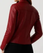Shop The Women's Ava Red Leather Jacket