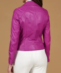 Shop The Women's Chiodo D Lilac Moto Leather Jacket