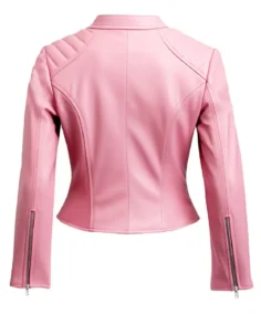 Shop The Women's Classic Pink Biker Leather Jacket
