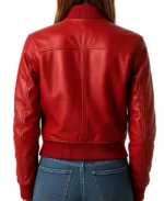 Shop The Women's Freya Red Leather Jacket