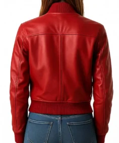 Shop The Women's Freya Red Leather Jacket
