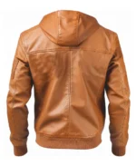 Shop The Women's Hooded Brown Leather Jacket