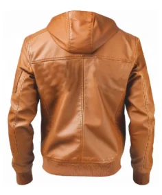 Shop The Women's Hooded Brown Leather Jacket