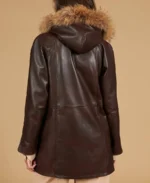 Shop The Women's Pamela Nappa Hooded Leather Coat