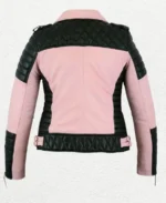 Shop The Women's Pink Leather Biker Jacket