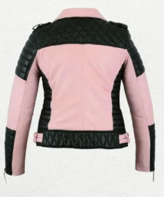 Shop The Women's Pink Leather Biker Jacket