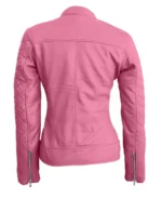 Shop The Women's Pink Quilted Leather Jacket